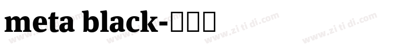 meta black字体转换 meta black字体转换